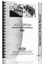 Operators & Parts Manual for Ditch Witch R-40 Trencher