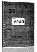 Parts Manual for Ditch Witch VP-40 Vibratory Plow
