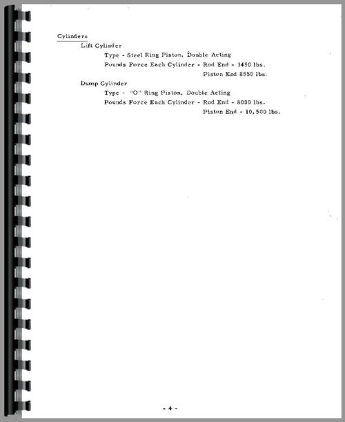 Parts Manual for Davis 101 Loader Attachment Sample Page From Manual