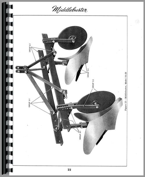 Parts Manual for Dearborn 10-152 Plow Sample Page From Manual