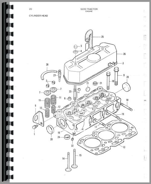Parts Manual for Deutz (Allis) 5220 Tractor Sample Page From Manual