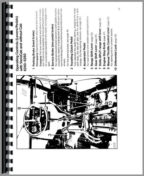 Operators Manual for Deutz (Allis) 6250 Tractor Sample Page From Manual
