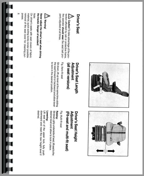 Operators Manual for Deutz (Allis) 7110 Tractor Sample Page From Manual