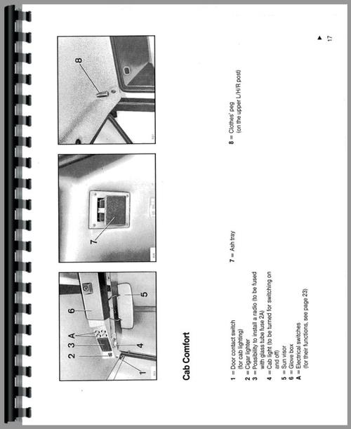 Operators Manual for Deutz (Allis) 7120 Tractor Sample Page From Manual