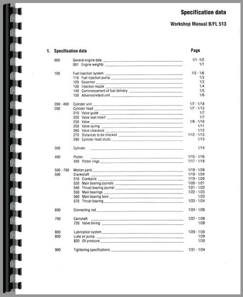 Service Manual for Deutz (Allis) BF12L513\C Engine Sample Page From Manual