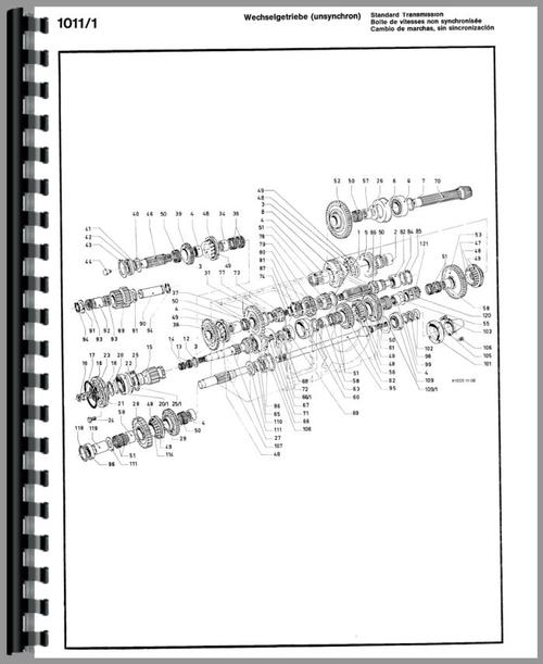 Parts Manual for Deutz (Allis) D10006 Tractor Sample Page From Manual