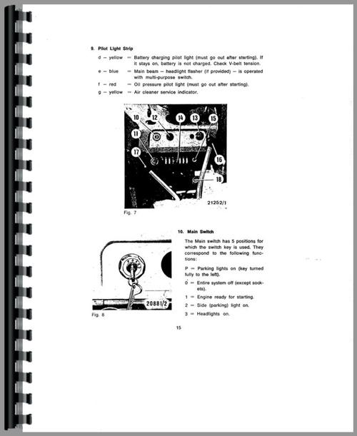 Operators Manual for Deutz (Allis) D5206 Tractor Sample Page From Manual