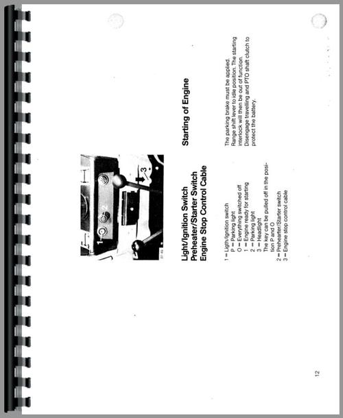 Operators Manual for Deutz (Allis) D6207 Tractor Sample Page From Manual