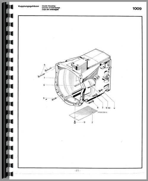 Parts Manual for Deutz (Allis) D9006 Tractor Sample Page From Manual