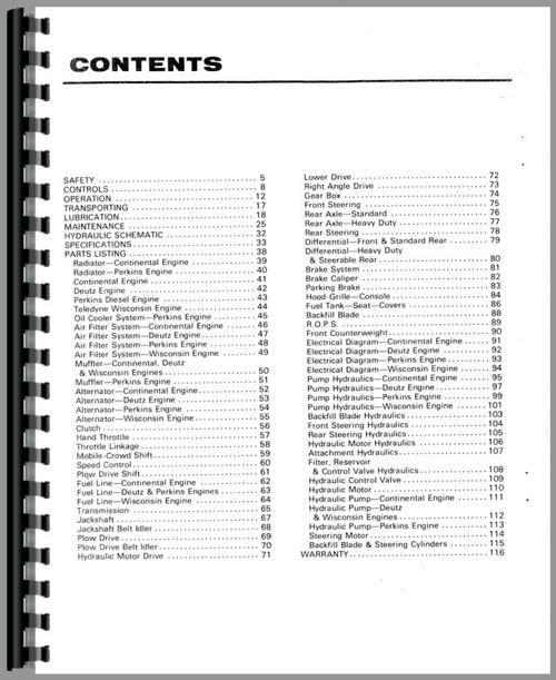Operators Manual for Ditch Witch 4010 Trencher Sample Page From Manual