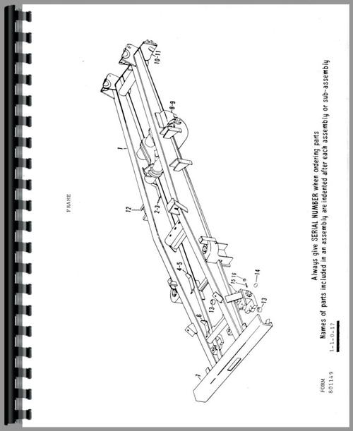 Parts Manual for Euclid 201 TD Truck Sample Page From Manual