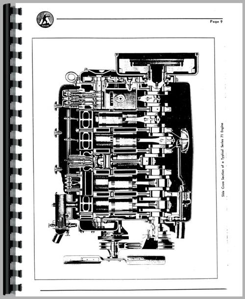 Service Manual for Euclid 21 TDT Tractor Detroit Diesel Engine Sample Page From Manual