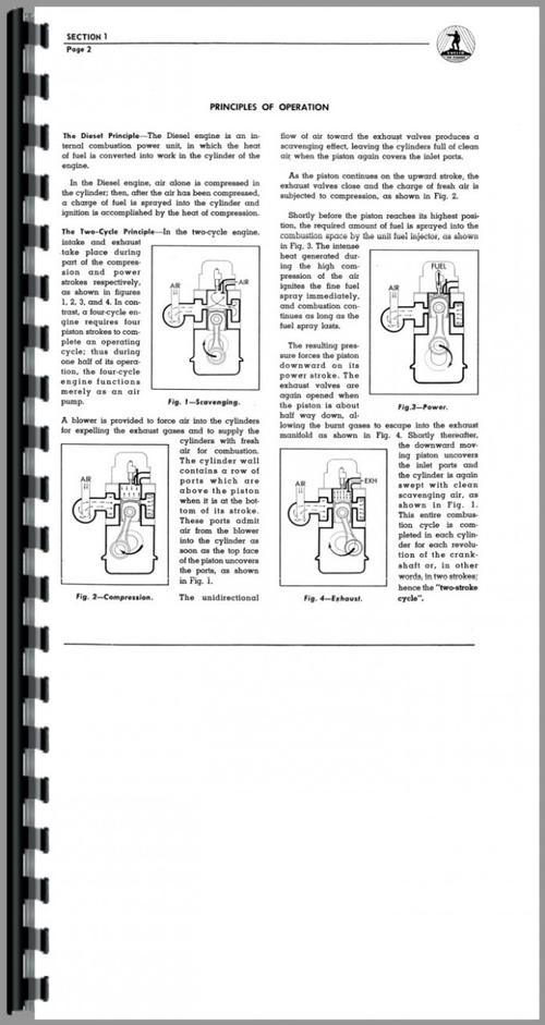 Service Manual for Euclid 25 TDT Tractor Detroit Diesel Engine Sample Page From Manual