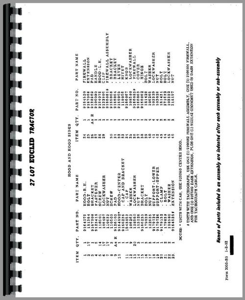 Service Manual for Euclid 27 LOT Tractor & Scraper Sample Page From Manual