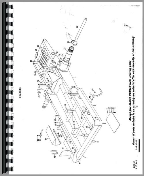 Parts Manual for Euclid 6 UOT Tractor & Scraper Sample Page From Manual