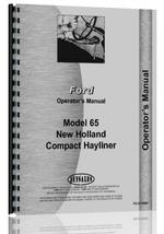 Operators Manual for New Holland 65 Baler