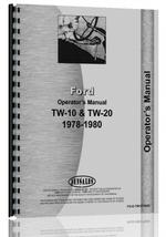 Operators Manual for Ford TW 10 Tractor