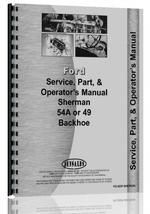Operators Manual for Ford 2N Sherman 54A Backhoe Attachment