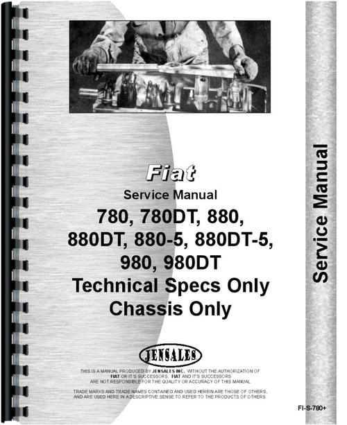 Fiat 780 Tractor Service Manual