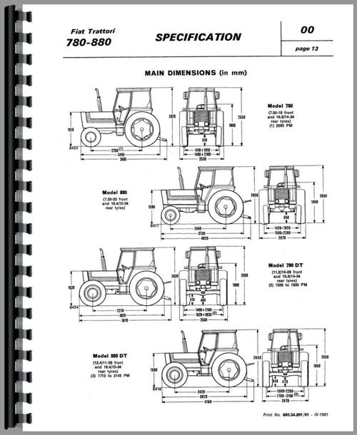 Service Manual for Fiat 780DT Tractor Sample Page From Manual