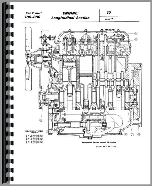 Service Manual for Fiat 880-5 Tractor Sample Page From Manual