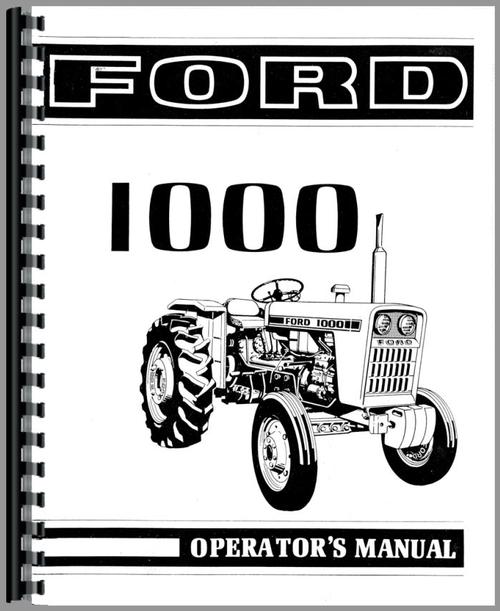 Operators Manual for Ford 1000 Tractor Sample Page From Manual