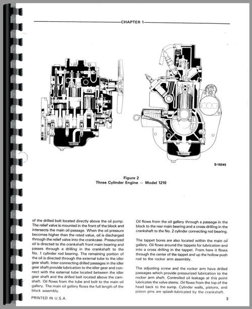 Service Manual for Ford 1210 Tractor Sample Page From Manual
