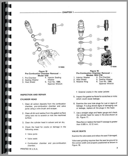 Service Manual for Ford 1310 Tractor Sample Page From Manual