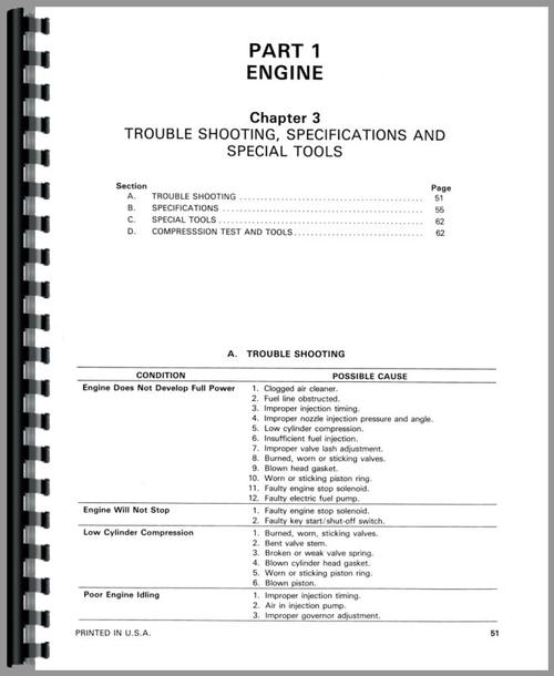 Service Manual for Ford 16D Lawn & Garden Tractor Sample Page From Manual