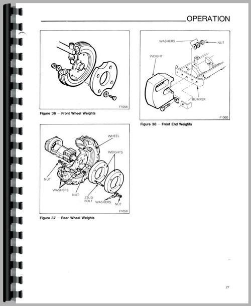 Operators Manual for Ford 1720 Tractor Sample Page From Manual