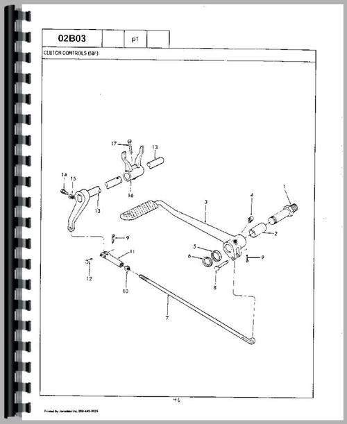 Parts Manual for Ford 1801 Industrial Tractor Sample Page From Manual