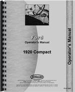 Operators Manual for Ford 1920 Tractor