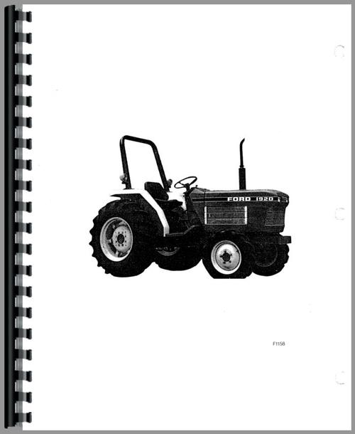 Operators Manual for Ford 1920 Tractor Sample Page From Manual