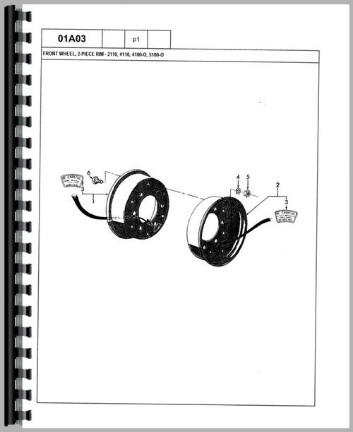 Parts Manual for Ford 2120 Tractor Sample Page From Manual