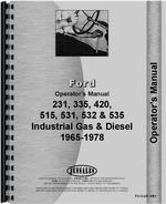 Operators Manual for Ford 231 Industrial Tractor