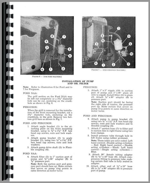 Operators Manual for Ford 2N Davis 101 Loader Attachment Sample Page From Manual