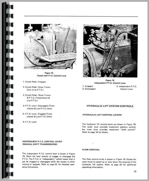 Operators Manual for Ford 335 Industrial Tractor Sample Page From Manual