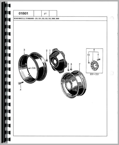 Parts Manual for Ford 335 Industrial Tractor Sample Page From Manual