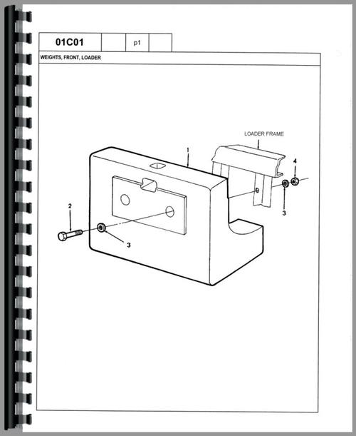 Parts Manual for Ford 340A Industrial Tractor Sample Page From Manual