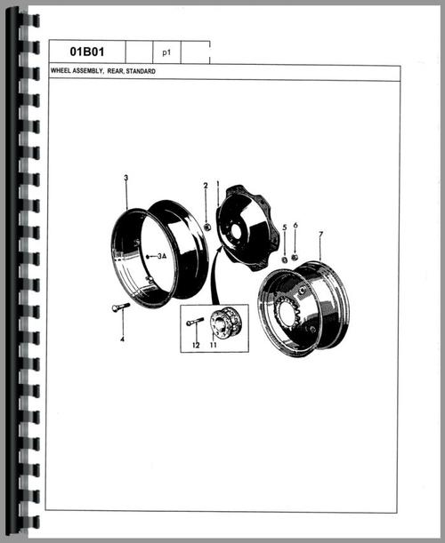 Parts Manual for Ford 340B Industrial Tractor Sample Page From Manual