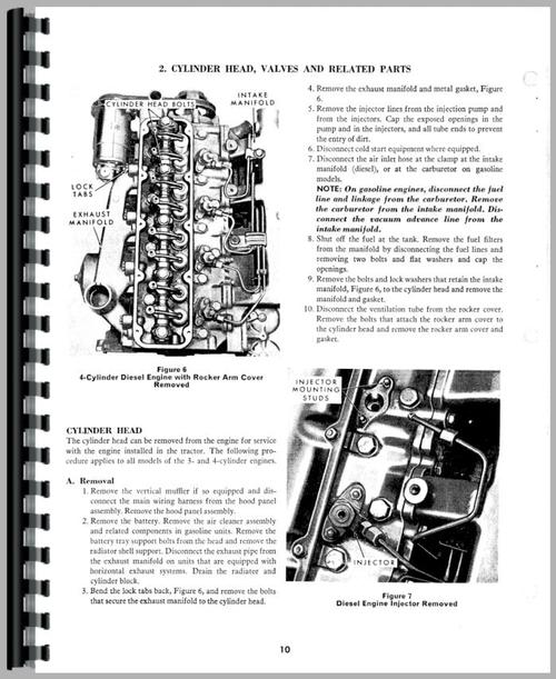 Service Manual for Ford 4000 Engine Sample Page From Manual