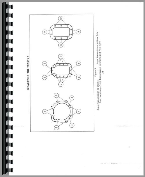 Service Manual for Ford 4000 Tractor Data Sample Page From Manual
