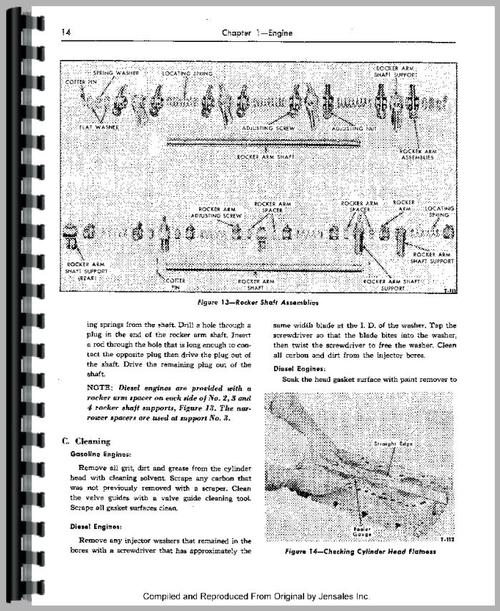 Service Manual for Ford 4140 Tractor Sample Page From Manual