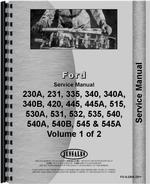 Service Manual for Ford 445A Tractor Loader Backhoe