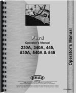 Operators Manual for Ford 530A Industrial Tractor