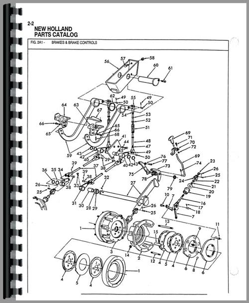 Parts Manual for Ford 550 Tractor Loader Backhoe Sample Page From Manual