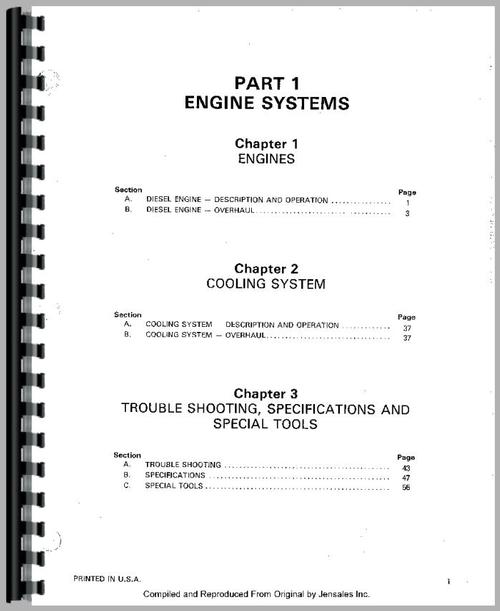 Service Manual for Ford 555A Industrial Tractor Sample Page From Manual
