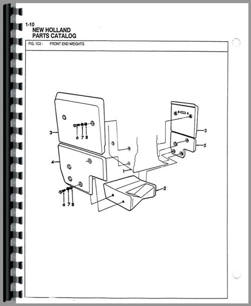 Parts Manual for Ford 555B Industrial Tractor Sample Page From Manual
