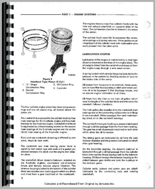 Service Manual for Ford 555B Industrial Tractor Sample Page From Manual