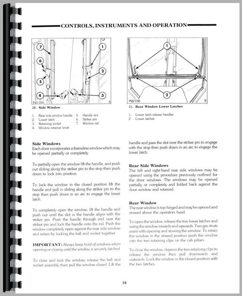 Operators Manual for Ford 555D Tractor Loader Backhoe Sample Page From Manual